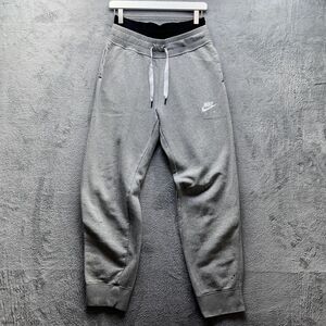 Nike Air Sweatpants Mens Medium Gray Fleece Joggers Drawstring Cuffed Pants